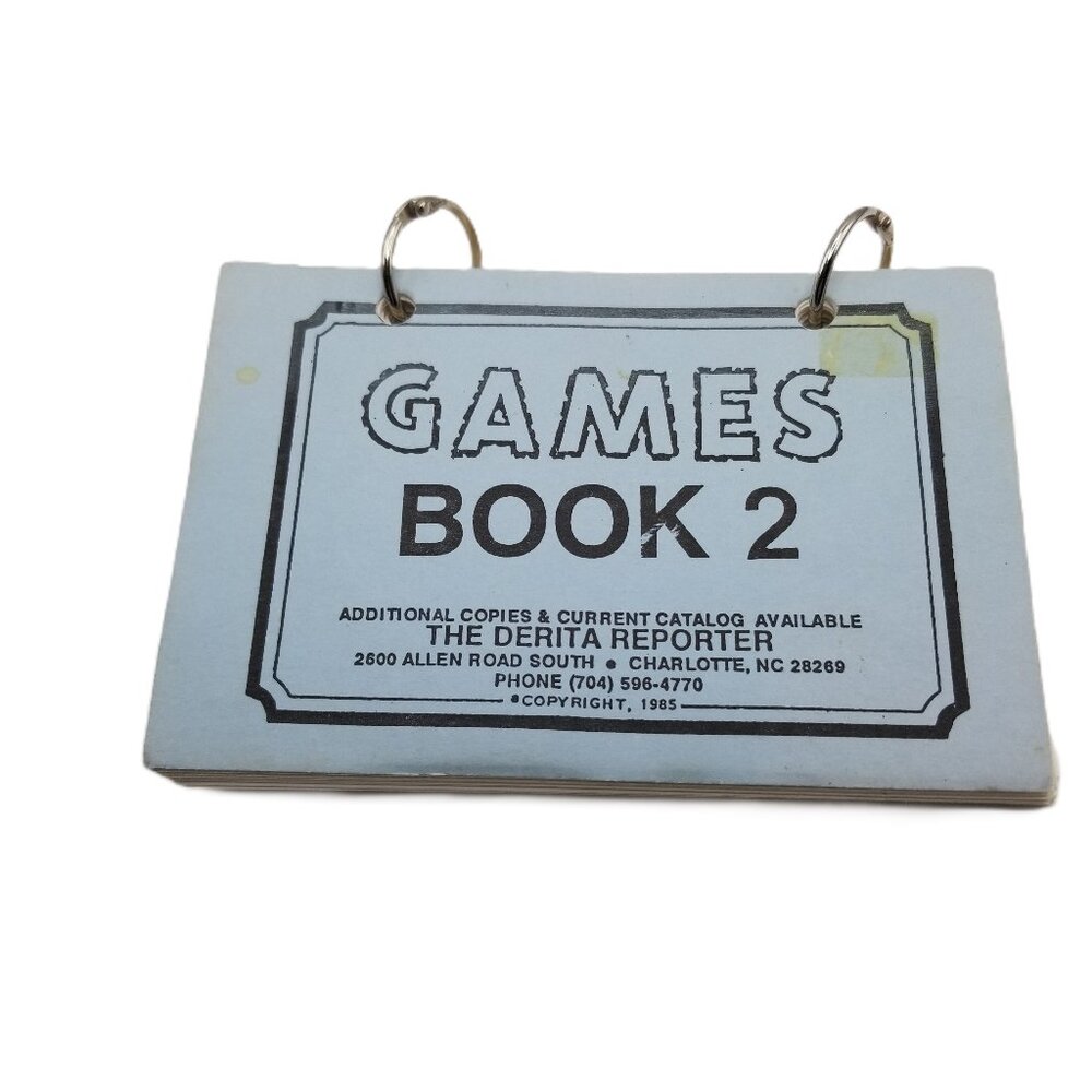 Vintage Derita Reporter Games Book 2 Youth Group Activities Scout Camp